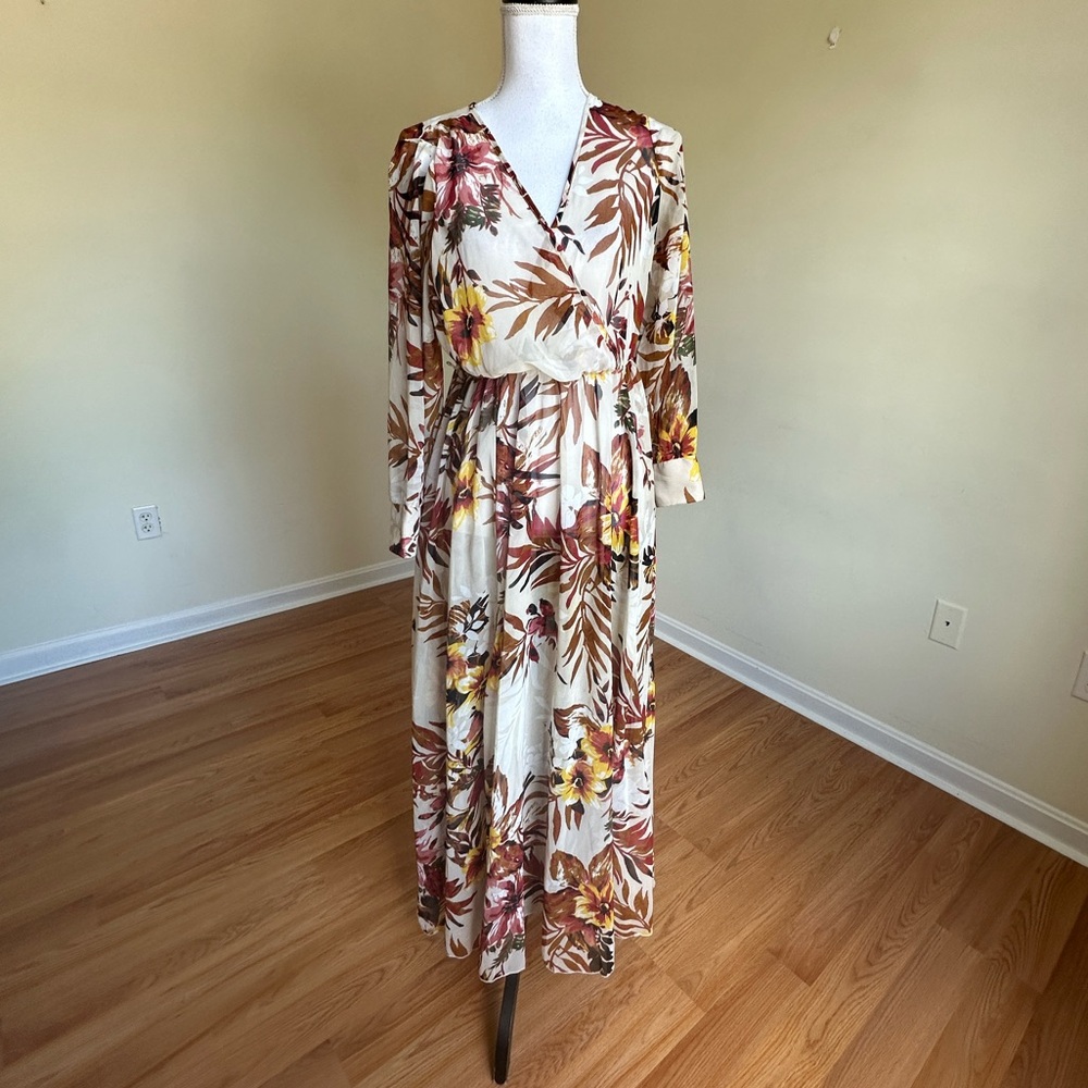 Kate And Lily Maxi cover up chiffon Dress Sz 4 - Picture 3 of 11